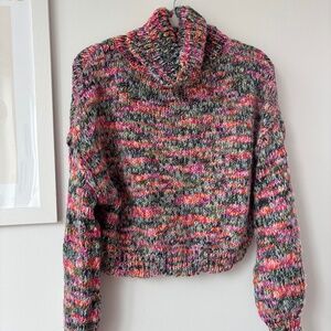 Wild Fable Multicolored Turtle Neck Sweater